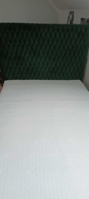 Łóżko tapicerowane pojedyncze 90x200 butelkowa zieleń