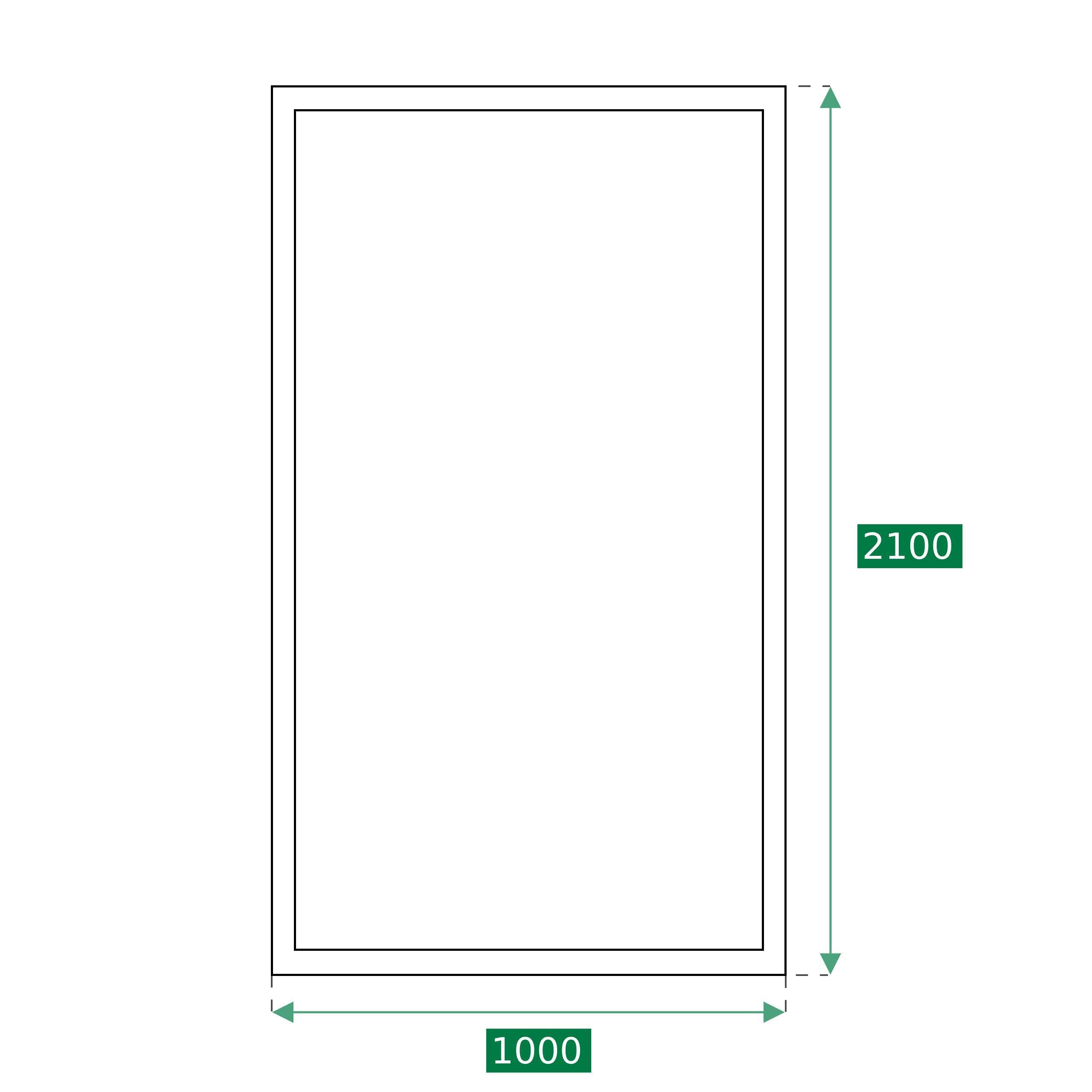 Okno Aluminiowe Stałe FIX 1000x2100 Antracyt