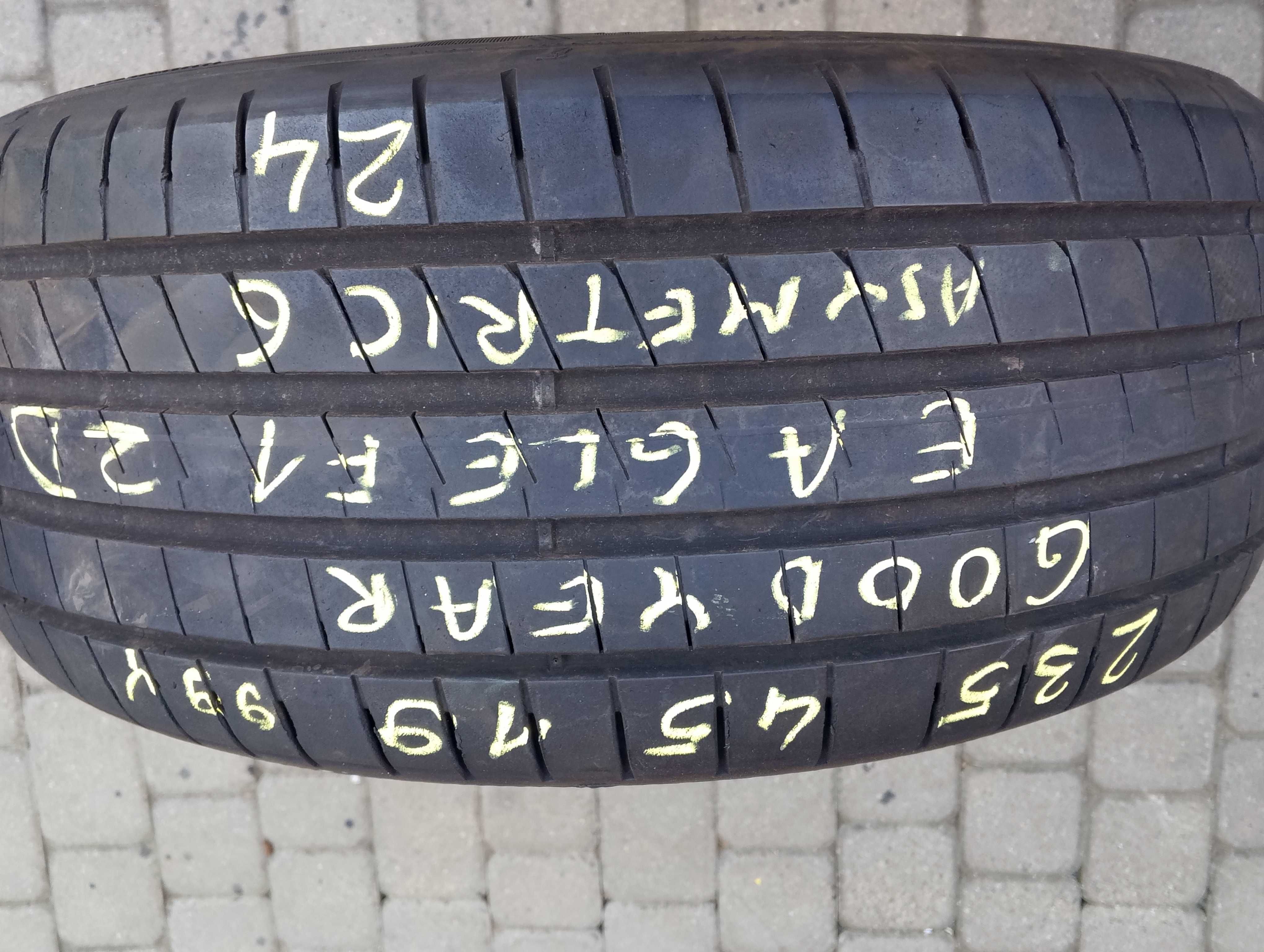 opona jak NOWA  1 szt. 235/45/19 Goodyear Eagle F 1  , 2024 rok