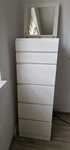 REZERWACJA - MALM Komoda 6 szuflad biały/lustro 40x123 cm
