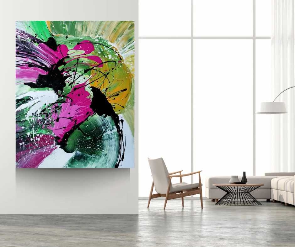 Magnolia w abstrakcji. Obraz abstrakcyjny 100 x 80