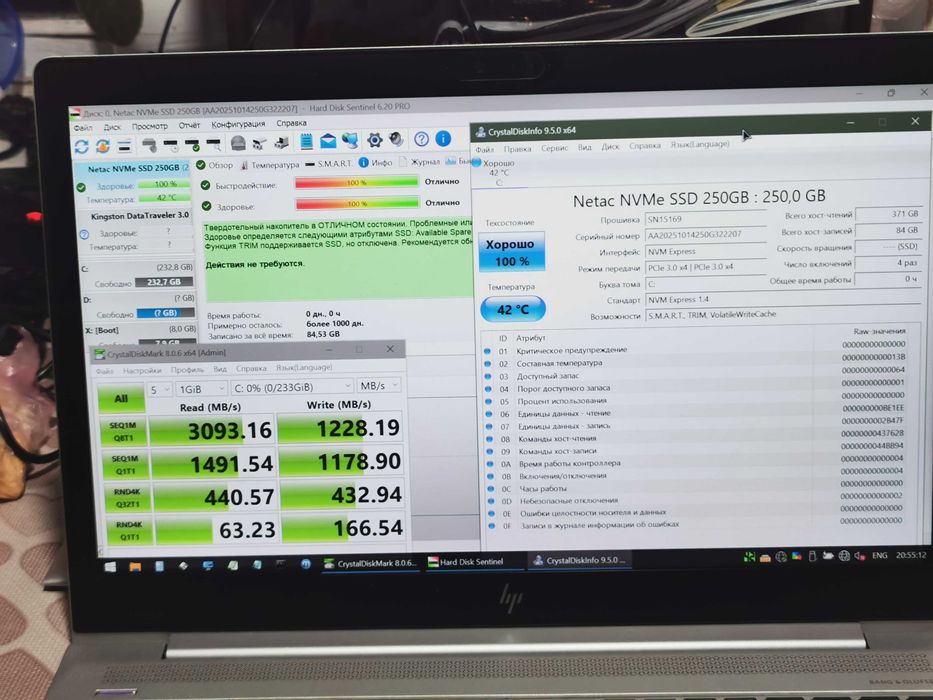 SSD Netac NV3000 256 GB M.2 2280 NVMe SSD PCIe Gen3x4