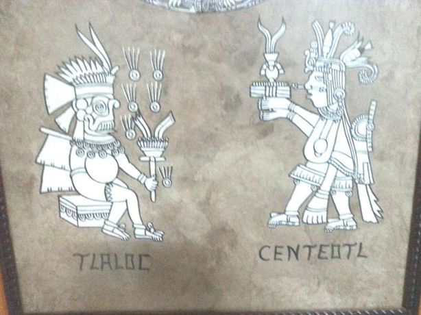 Papiro mexicano emoldurado