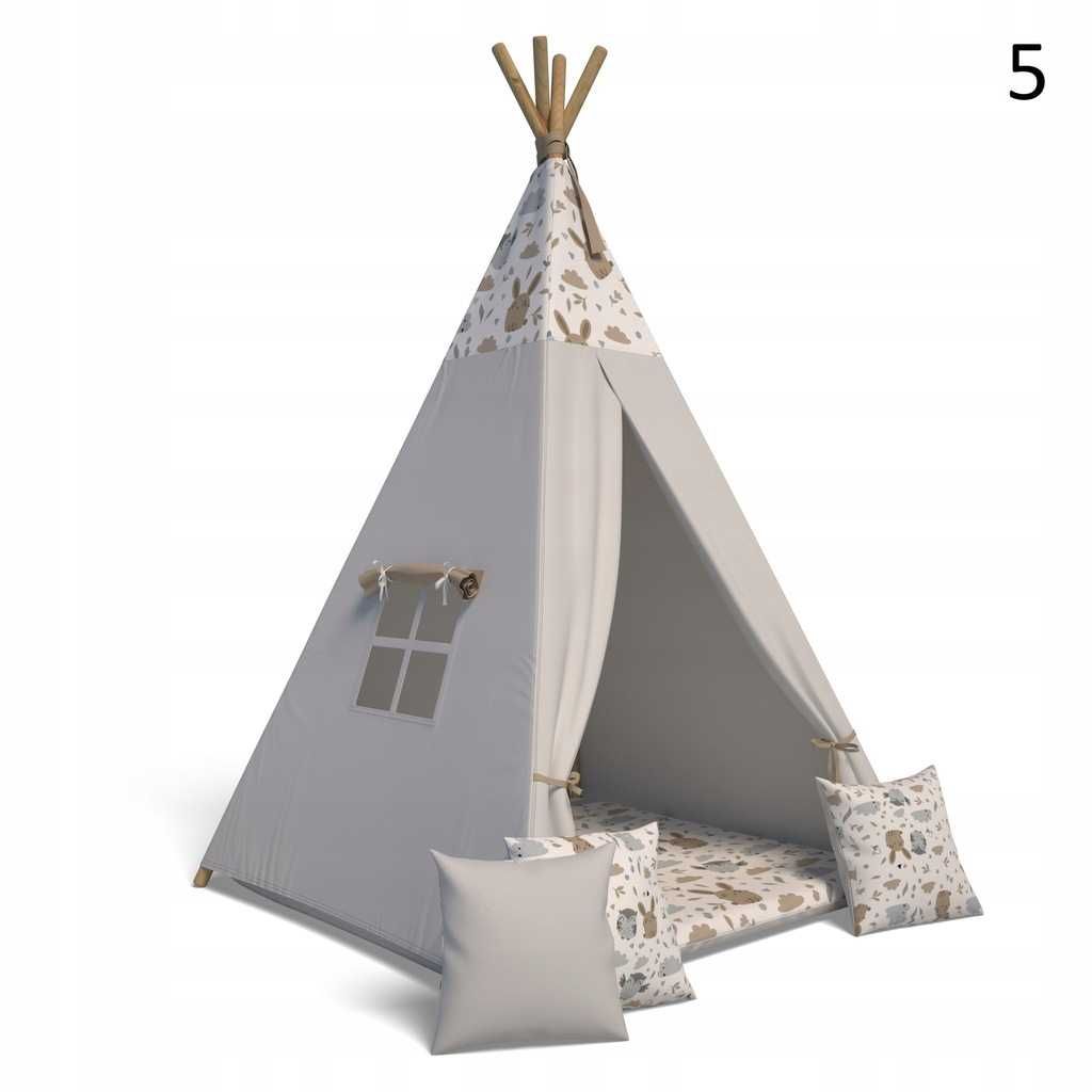 Namiot TiPi Wigwam + 3 szt poduszka + mata