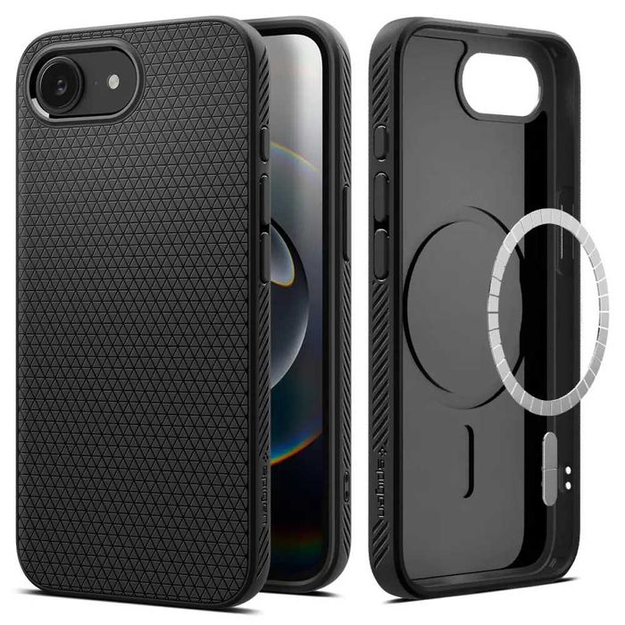 Чехол Spigen Liquid Air MagFit для iPhone 16e Matte Black