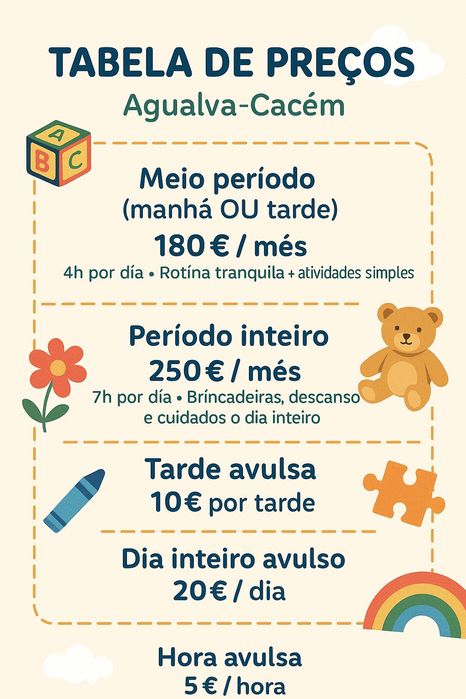 Espaço Infantil – Vagas para crianças (Agualva-Cacém)