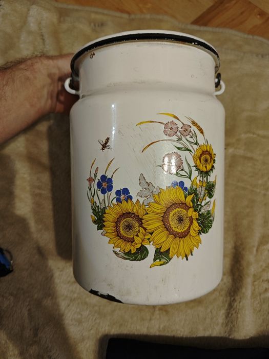 Stara Kanka do mleka PRL Vintage Rustykalny retro wystrój