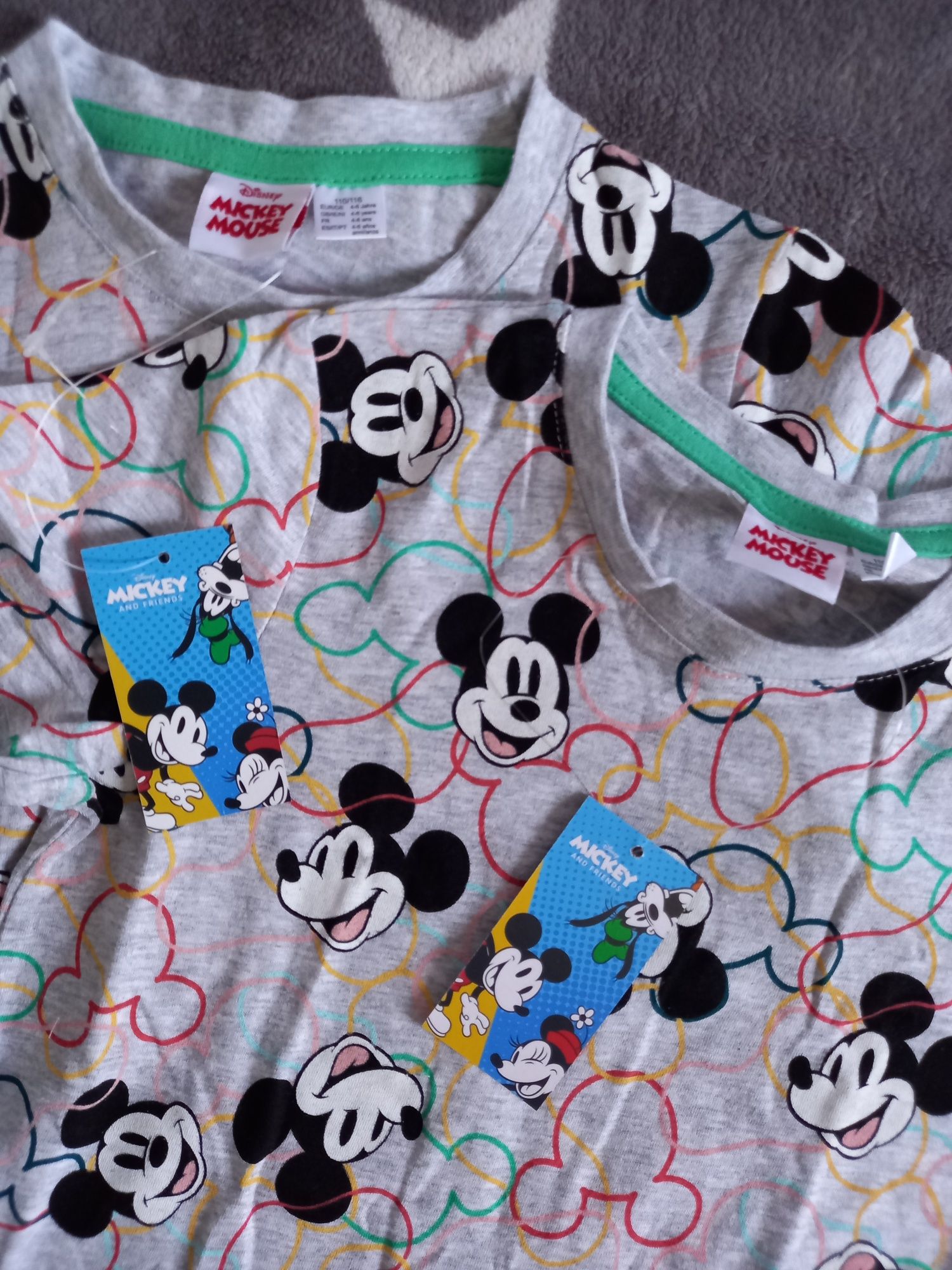 NOWE 2x koszulka tshirt disney myszka miki mickey 110 116