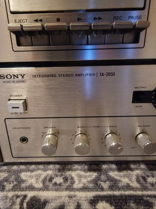 Zestaw Sony wzmacniacz i magnetofon