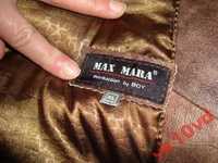 Женский кожаный натуральный плащ-пальто max mara