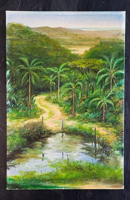 Obraz "palms" Jerzego Michalskiego z 1988 roku