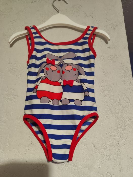 Jednoczęściowy kostium kąpielowy na nieregulowane ramiączka rozm 80/86