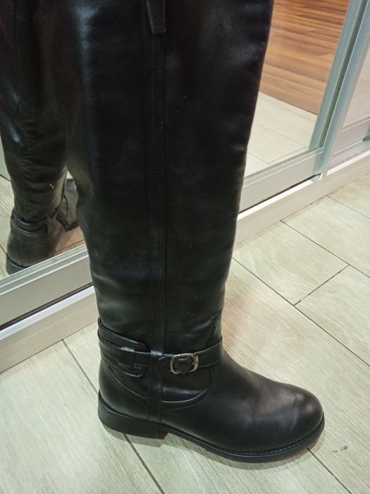 Зимние сапоги кожа