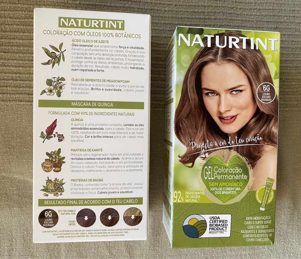 Tintas 6G louro escuro dourado da Naturtint