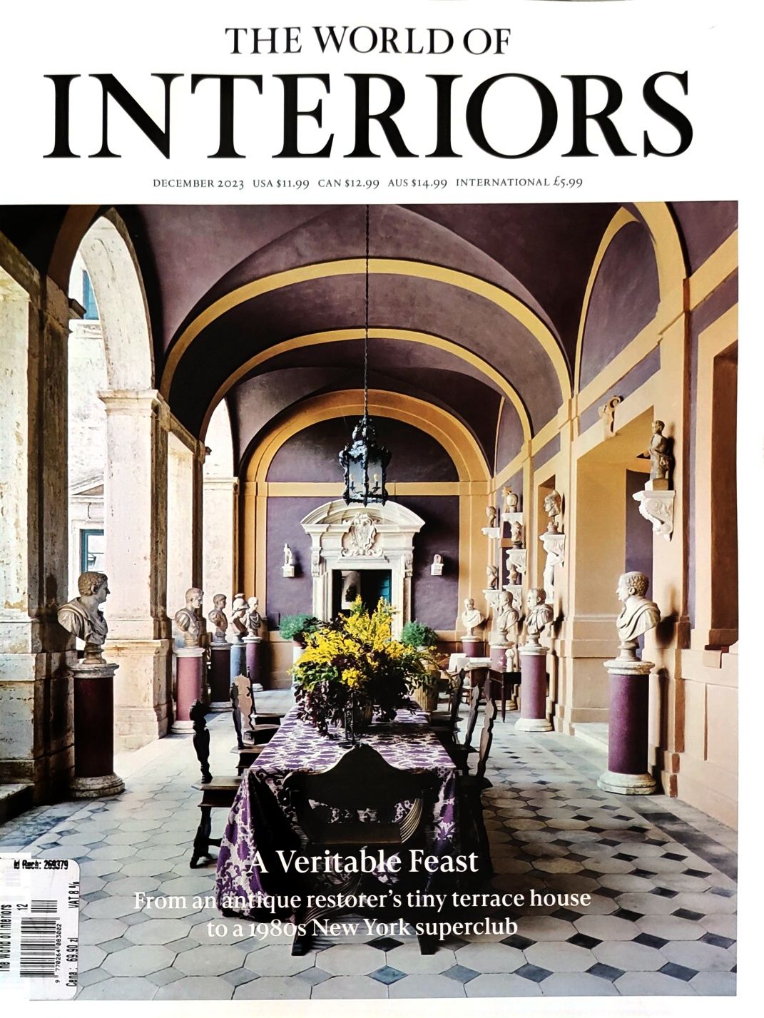 Magazyn World Of Interiors Świat Wnętrz 12 '23 rzeźba, wystrój, design