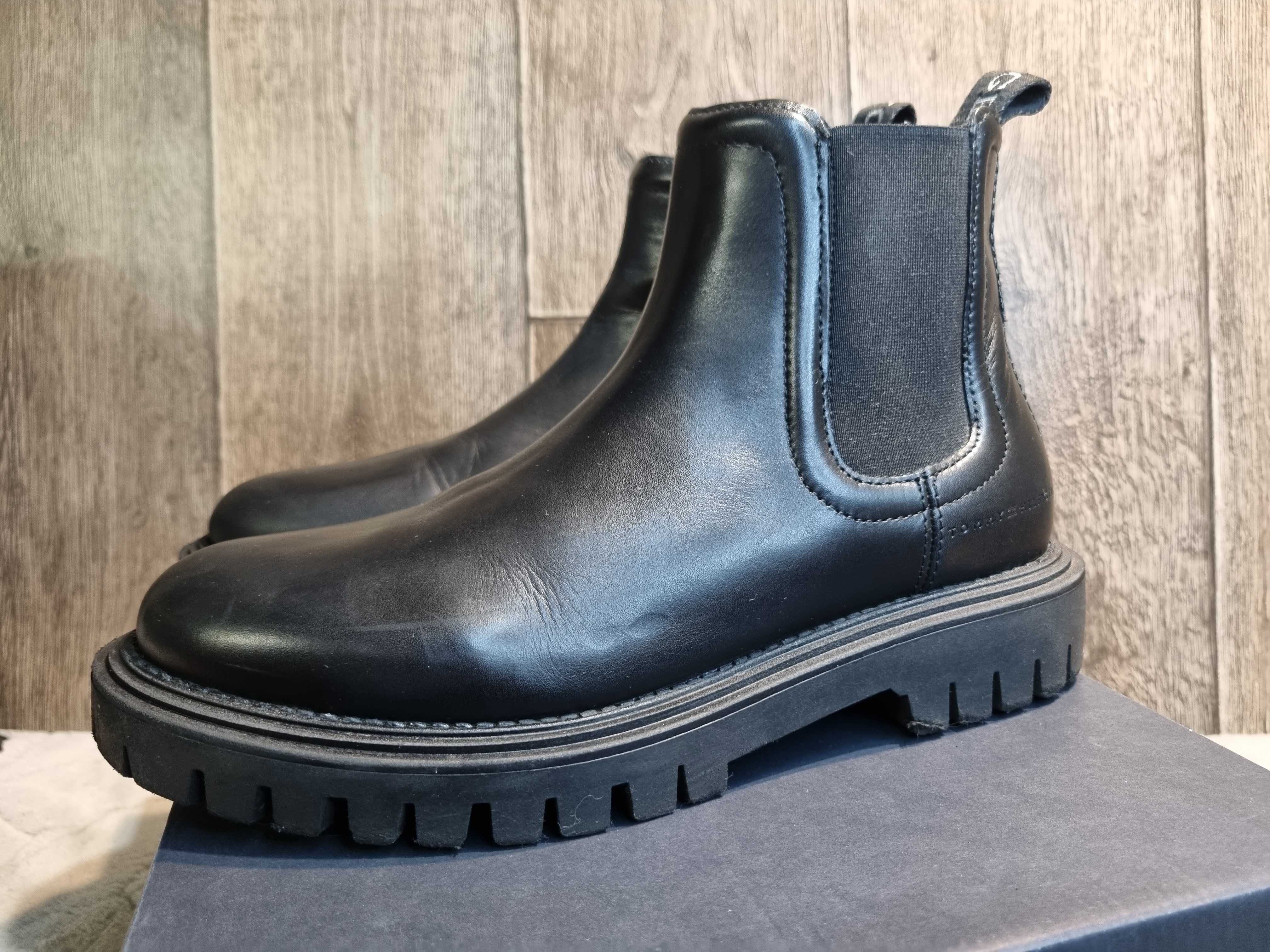 Botki, sztyblety Tommt Hilfiger Casual Chunky Lth, 43
