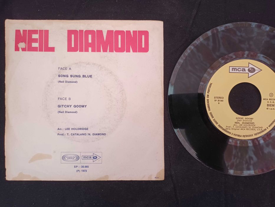Disco de Vinil 45 RPM – NEIL DIAMOND – Song Sung Blue ...
