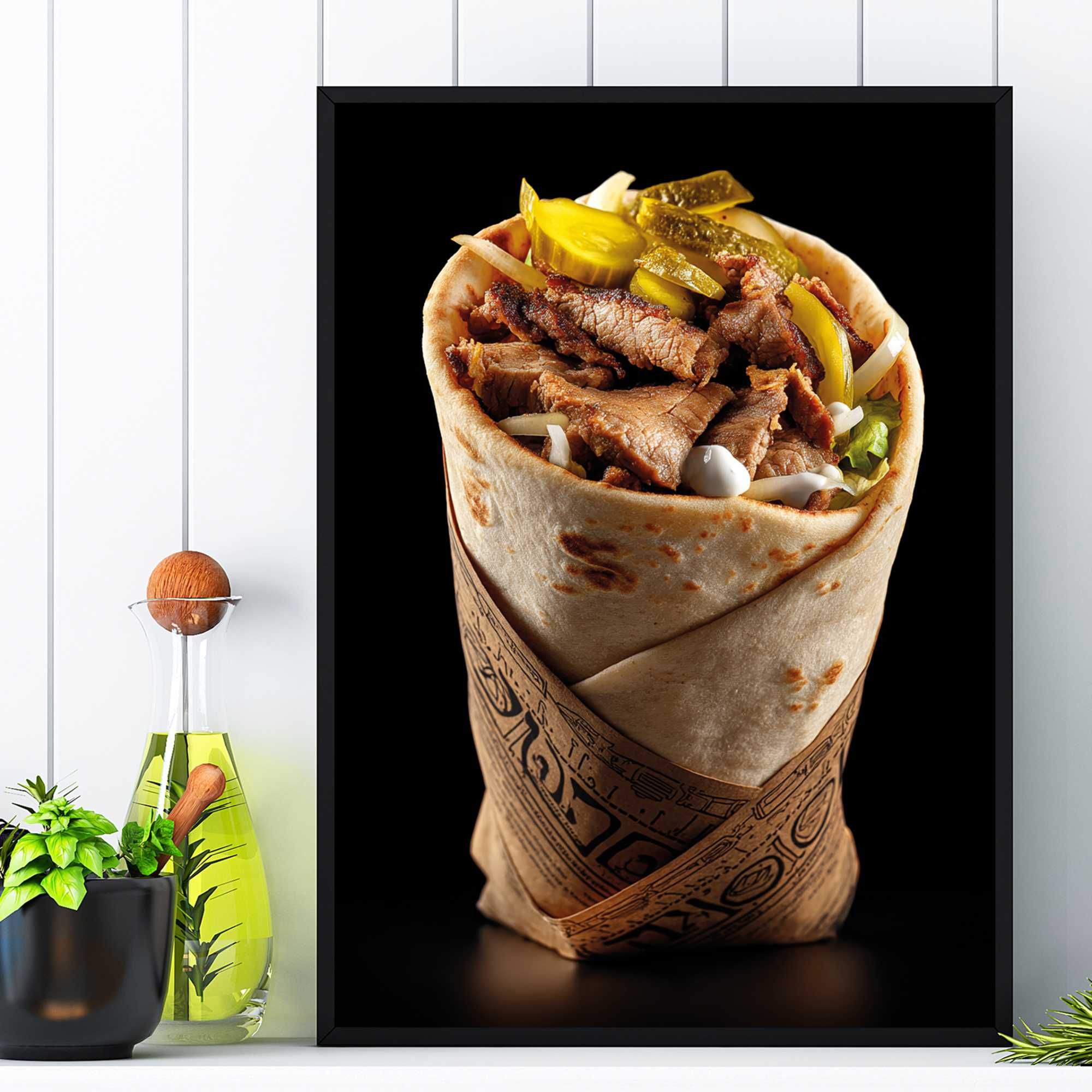 plakat reklamowy kebab, plakat kebab, plakat bar restauracja kebab