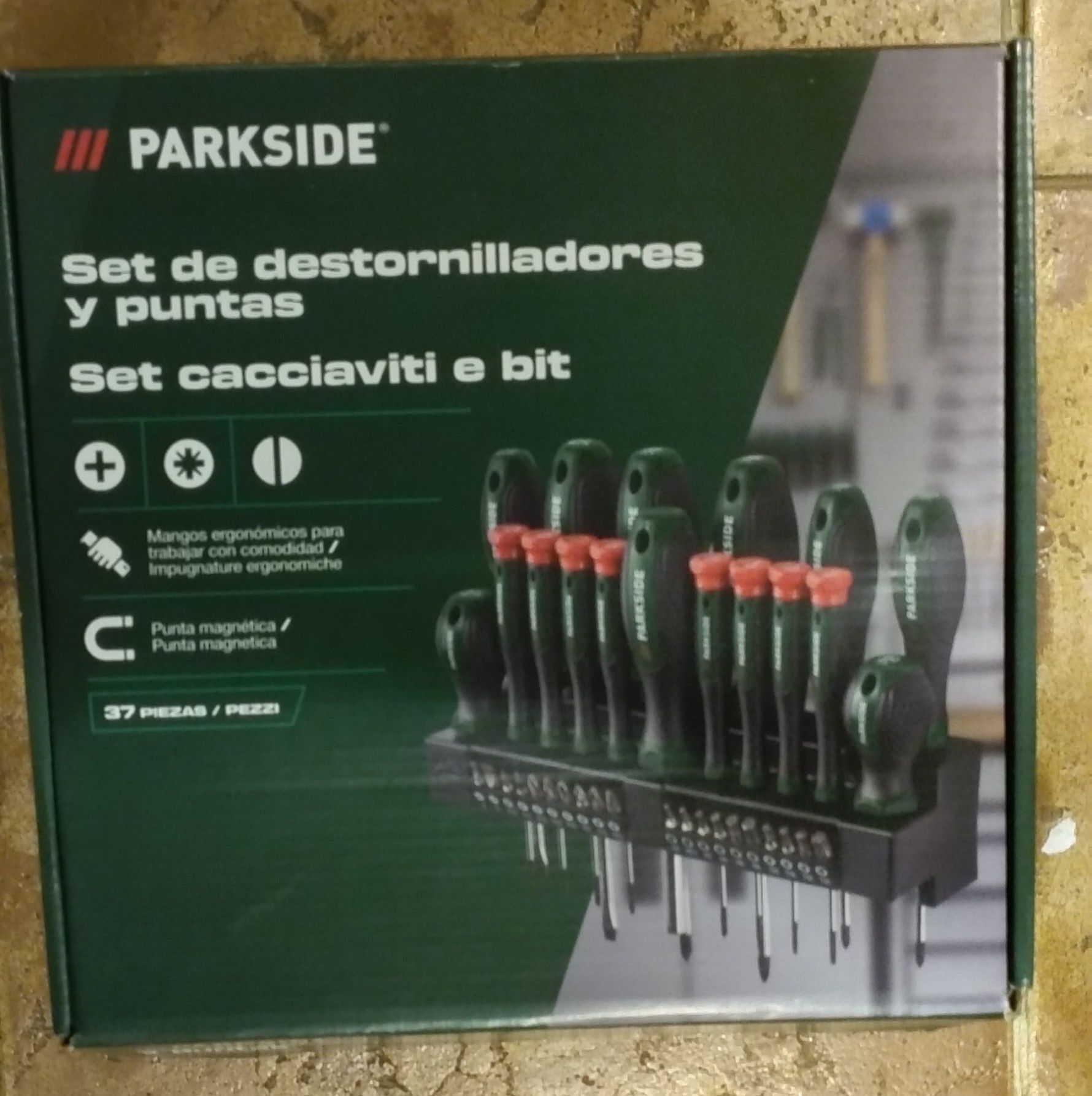 Conjunto de 37 chaves e pontas Parkside ( Novo )