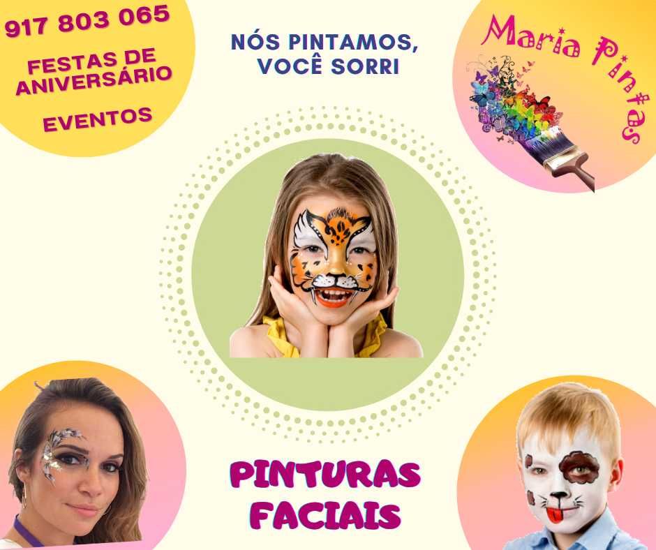 Pinturas Faciais em Festas, Aniversários e Eventos