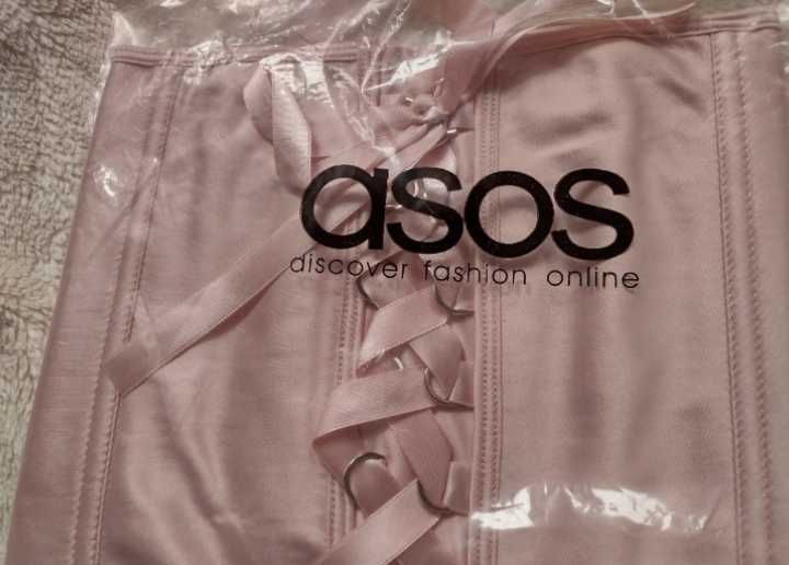 ASOS/ Ekskluzywny, różowy Pasek gorsetowy z Londynu, pas/ NOWY