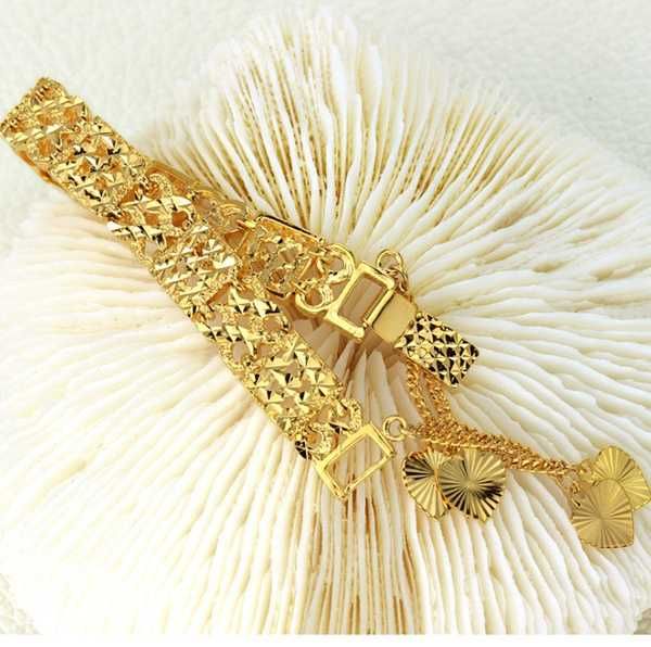 Pulseira Moda vintage padrão luxo design banho ouro