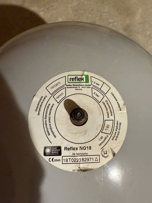 Naczynie przeponowe Reflex NG18 do instalacji C.O.