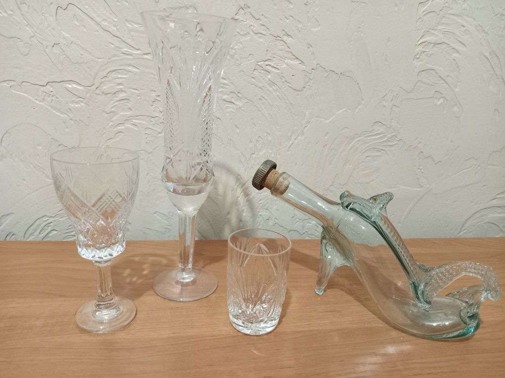 Кришталь 16шт, фужер,рюмка,чарка+подарунок