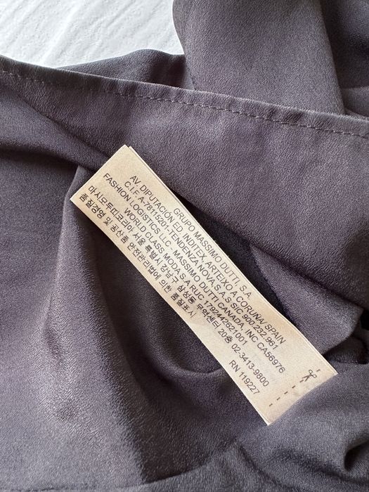 Vestido fluido comprido Massimo Dutti preto