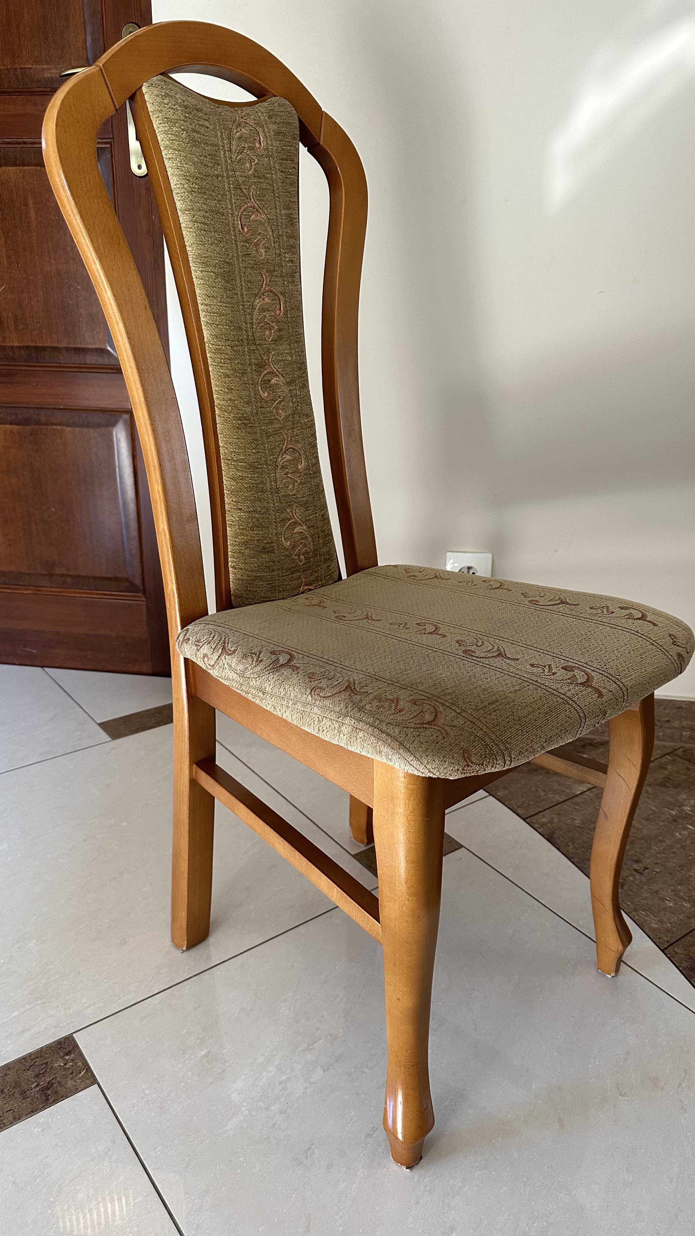 Stół dębowy - owalny rozkładany + 10 krzeseł