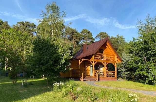 Wynajmę domki drewniane przy jeziorze w Wlkp. #sauna #balia
