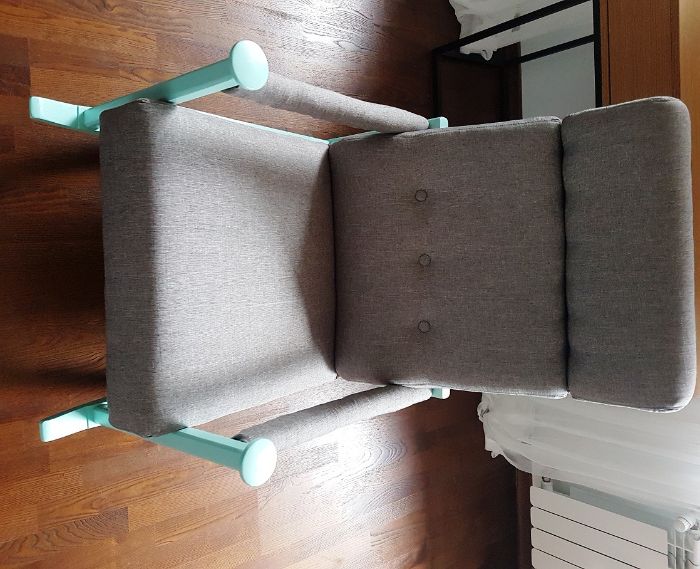 FOTEL BUJANY na płozach masywny duży idealny do karmienia unikatowy