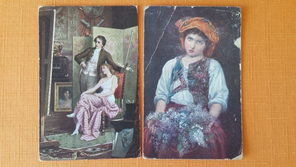 Pocztówki malarstwo początek XX wieku Salon J.P.P Praga