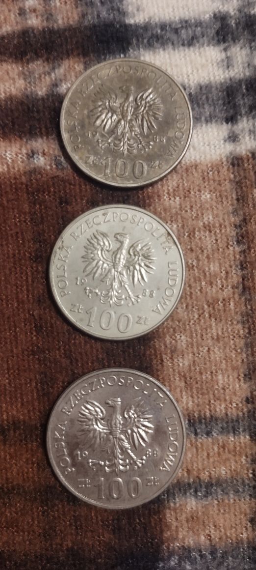 Monety 100 zl 1988 r