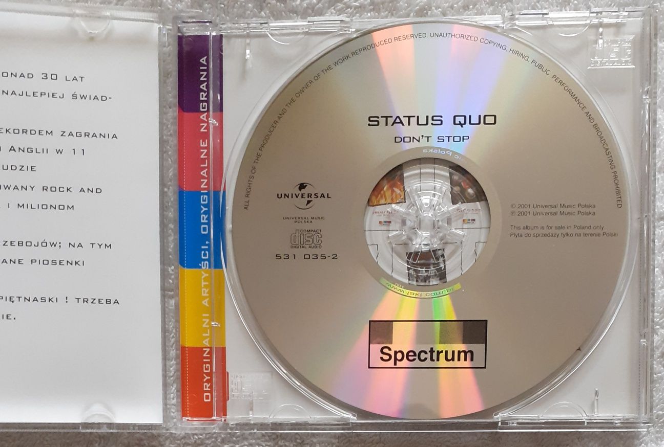 Status Quo ‎– Don't Stop (CD, Reissue)