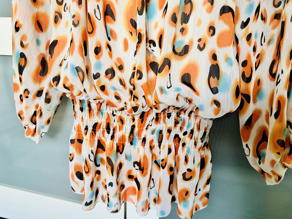 Blusa estampada senhora manga comprida