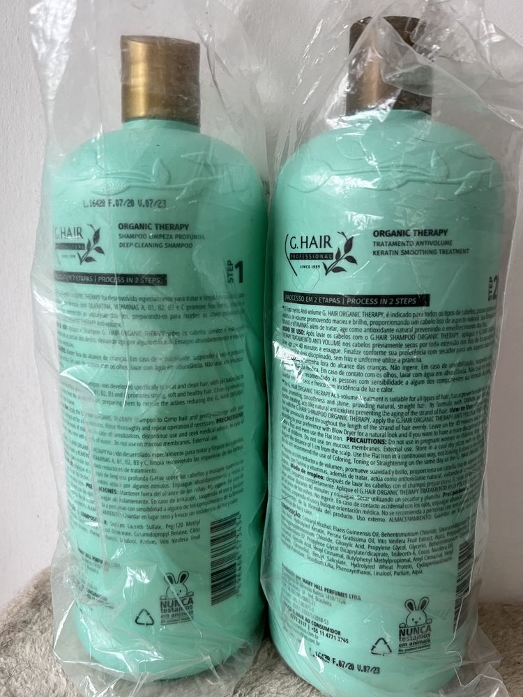 G.HAIR ORGANIC THERAPY 2 x 1000 ml szampon + keratyna + gratisy!
