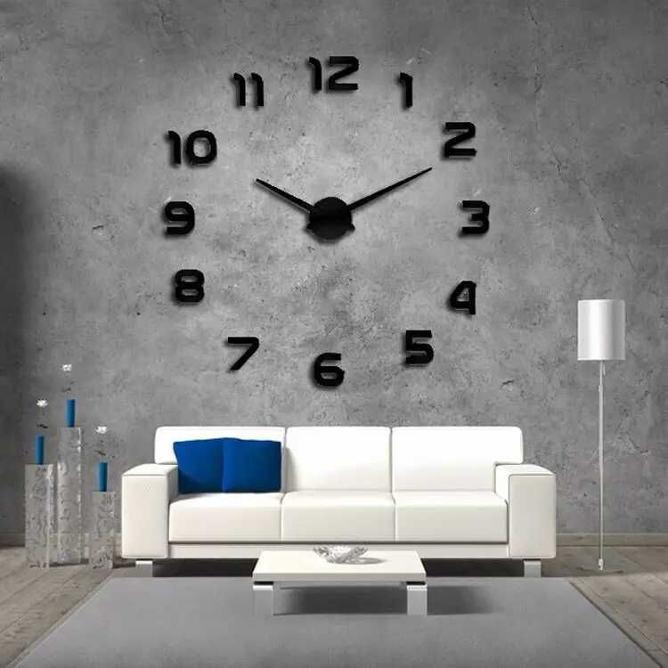 Великий настінний годинник 3D, годинник з арабськими цифрами 60 см