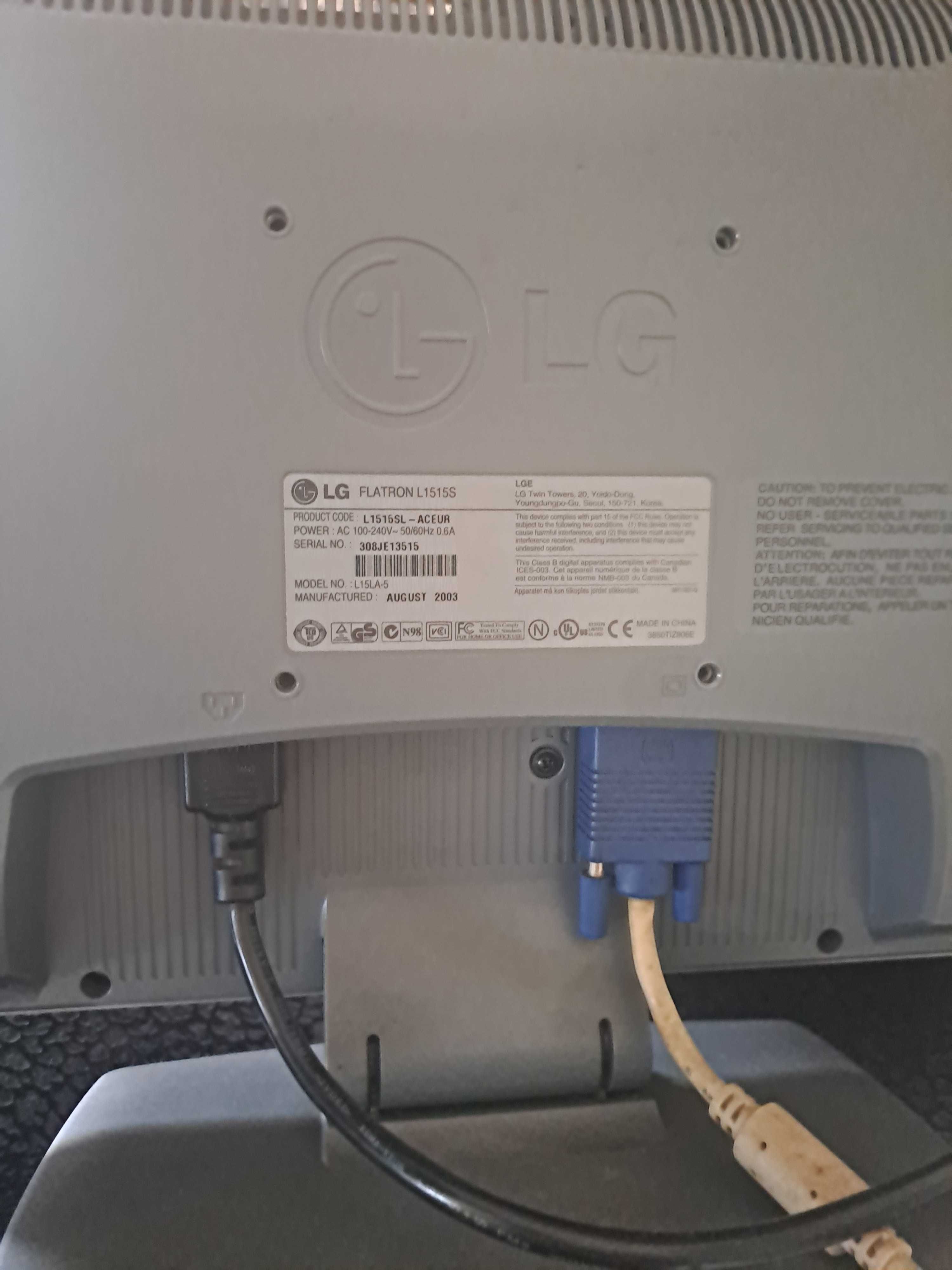Monitor Lg a funcionar