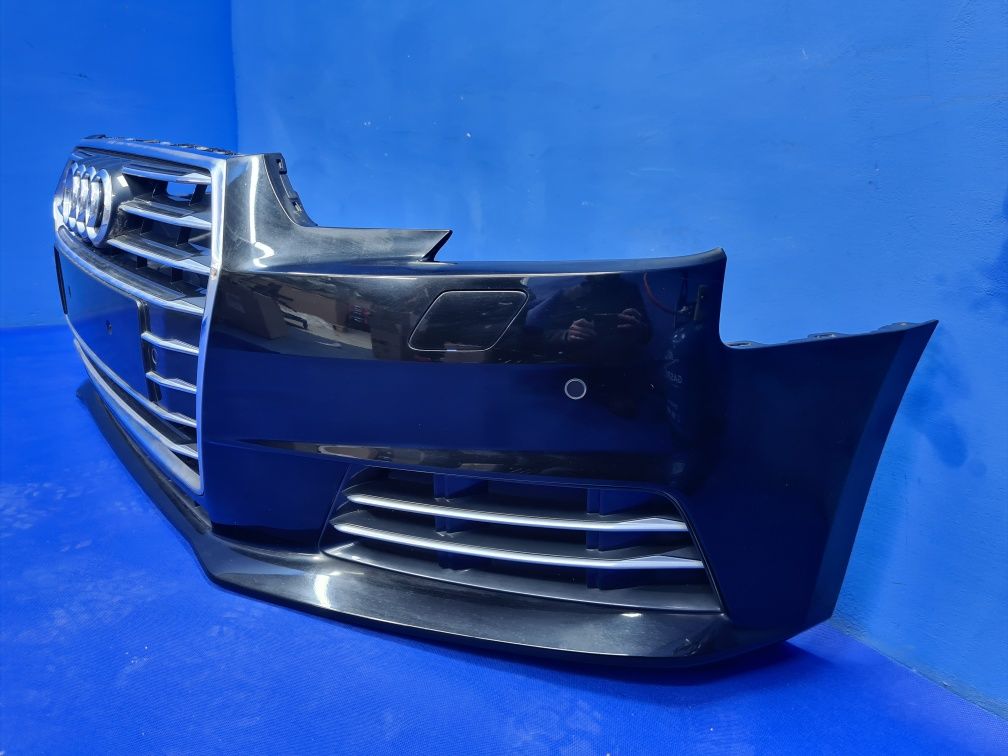KOMPLETNY ZDERZAK przedni pdc AUDI A4 B9 8W przód oryginał LY9T CHROM