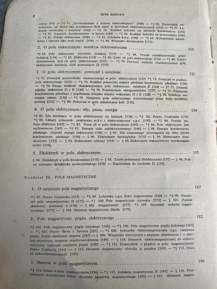 Elektryczność i budowa materii książka 1954 rok