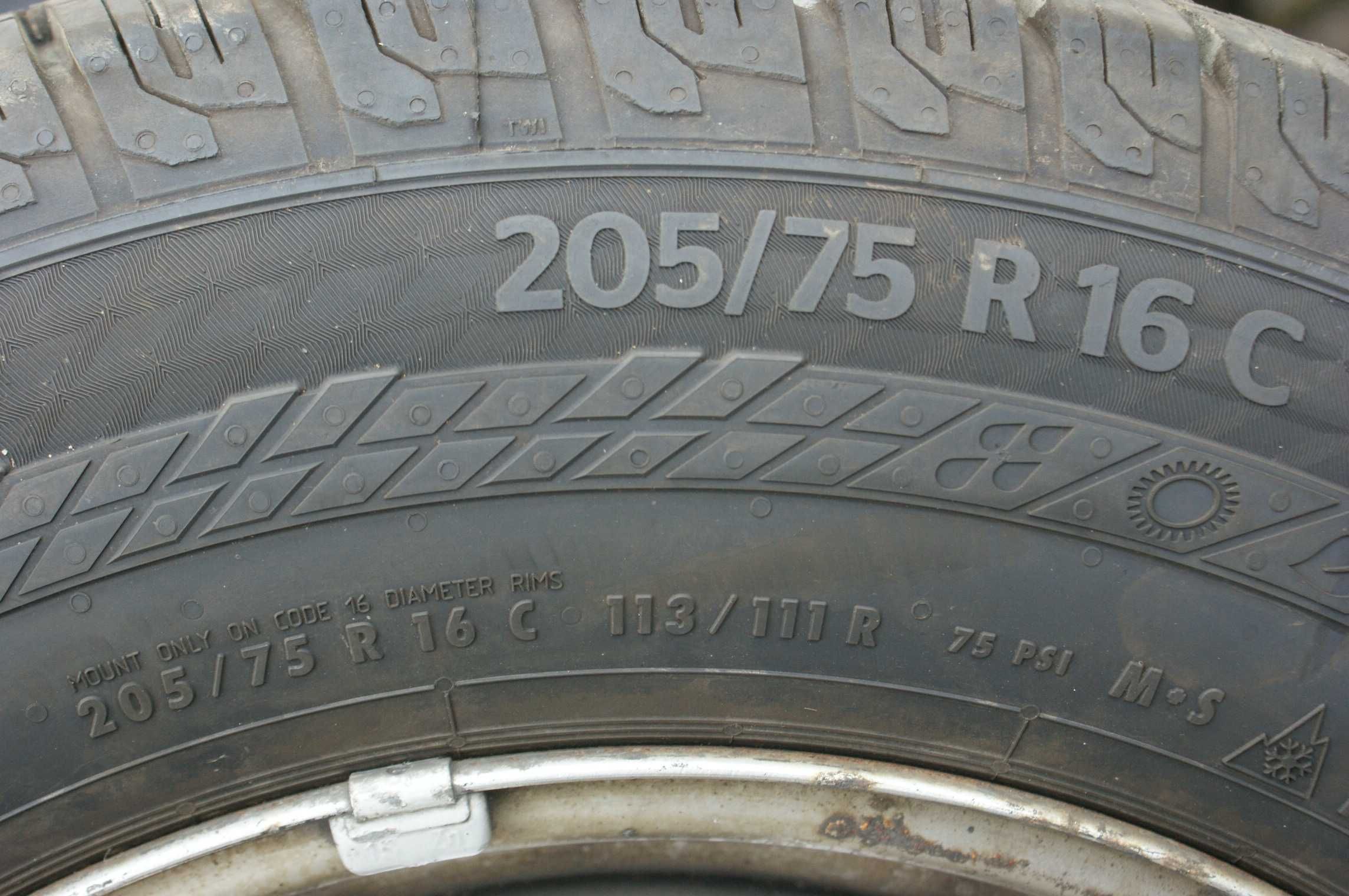 VW Crafter II Man TGE Koła Felgi Opony Zimowe 205/75 16C 8,5mm 2023r