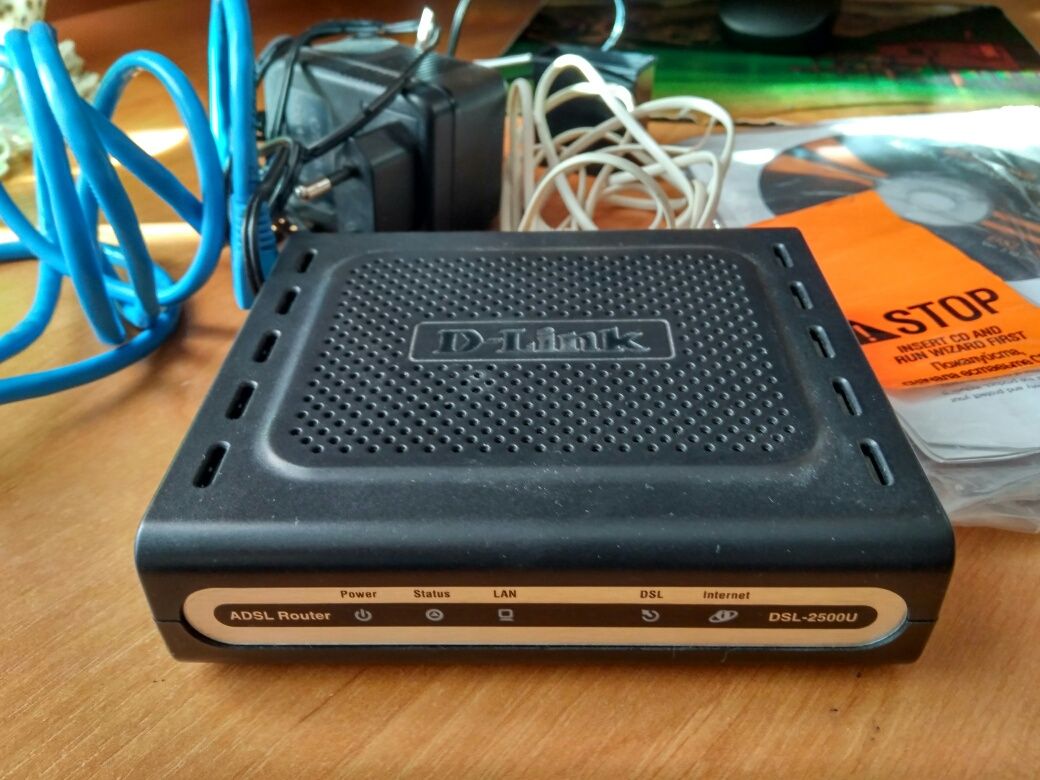 D-Link Dsl-2500U інтернет роутер, маршрутизатор