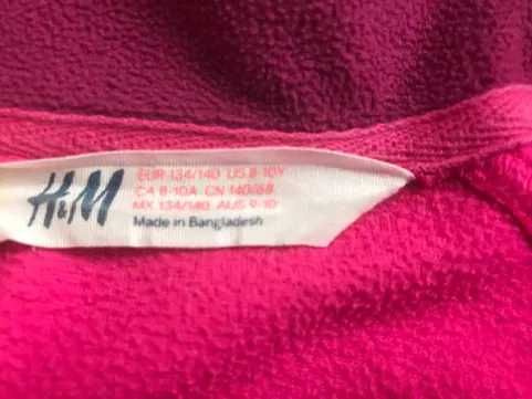 Bluza polar zamek H&M r. 134/140 + gratis 2 komp skarpet