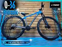Горный алюминиевый велосипед Crosser mt 036 ГИДРАВЛИКА 2x9 2025 Касета