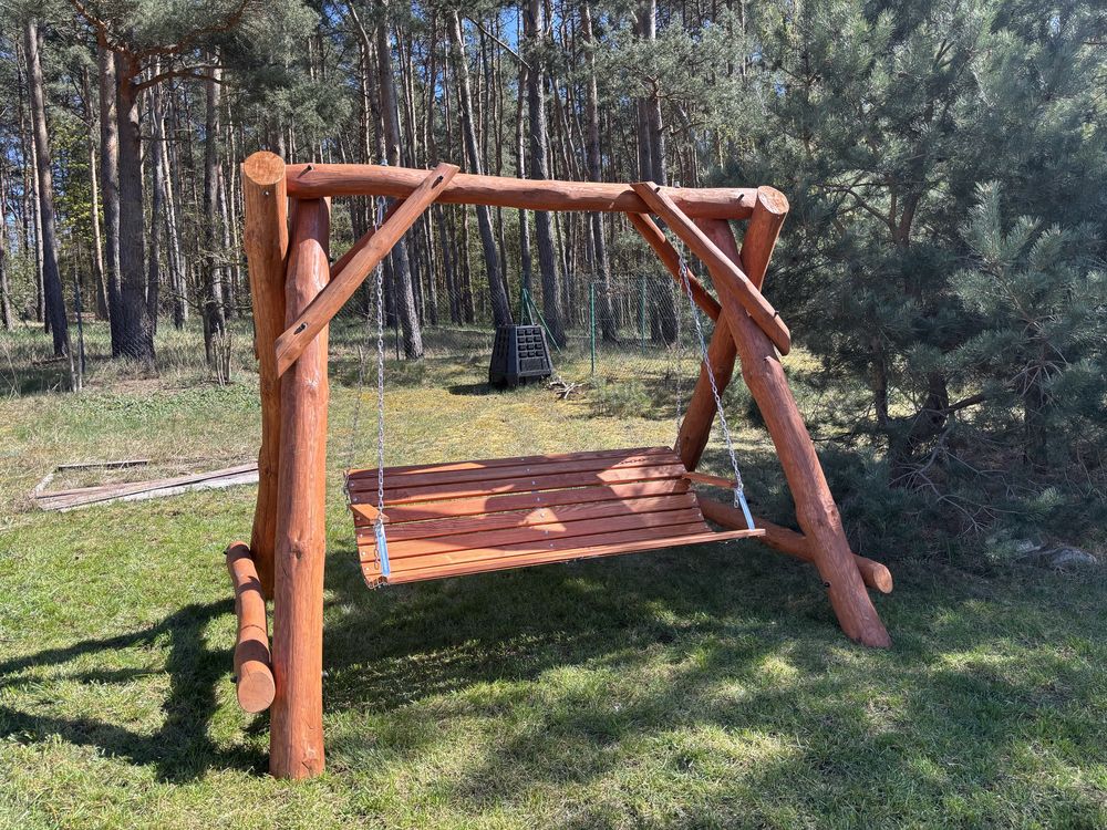 Huśtawka ogrodowa/plac zabaw/meble ogrodowe/huśtawki z bala/altany