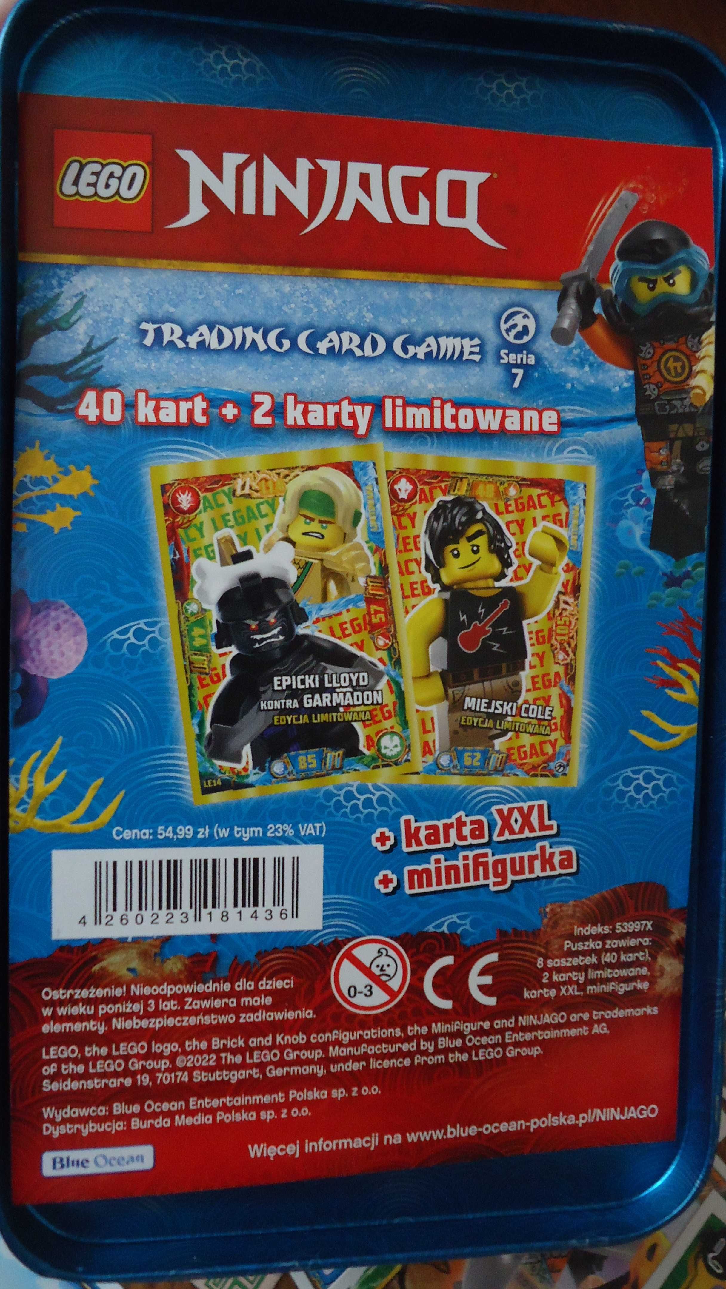 NOWY zest/45zl LEGO NINJAGO Trading Card Game NINJAGO 42 karty+PUSZKA