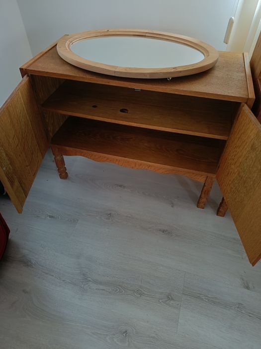 Witryna dębowa retro