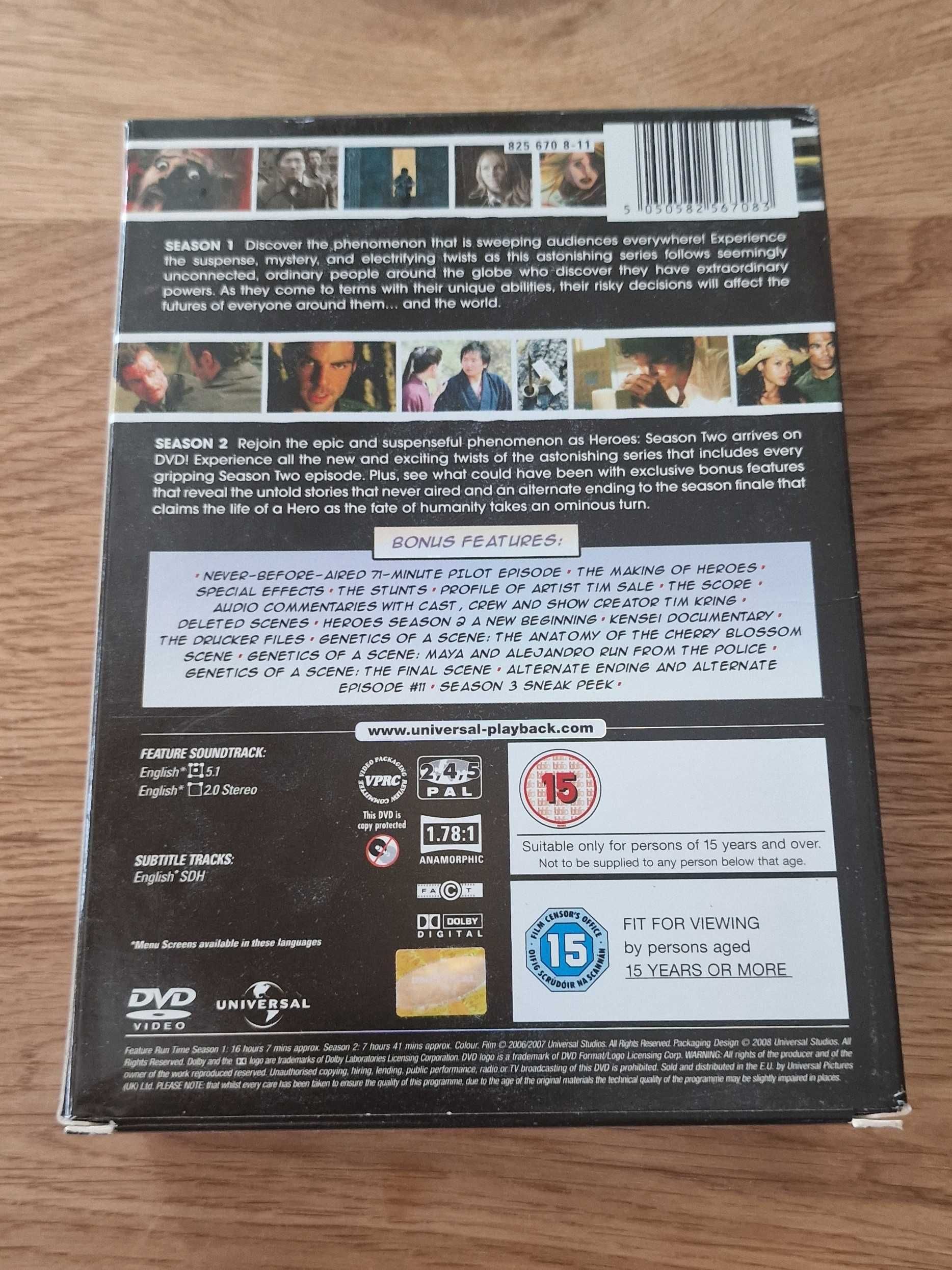 Heroes sezon 1 & 2 DVD box