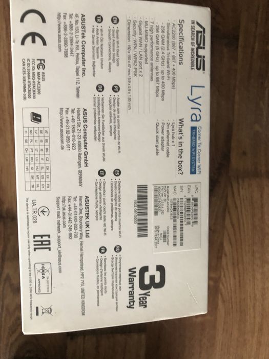 Mesh ASUS Lyra (MAP-AC2200